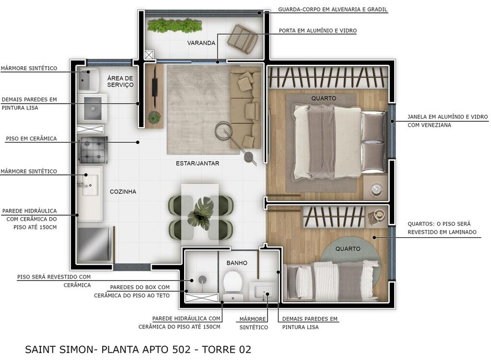 Apartamento, 2 quartos, 33 m² - Foto 7