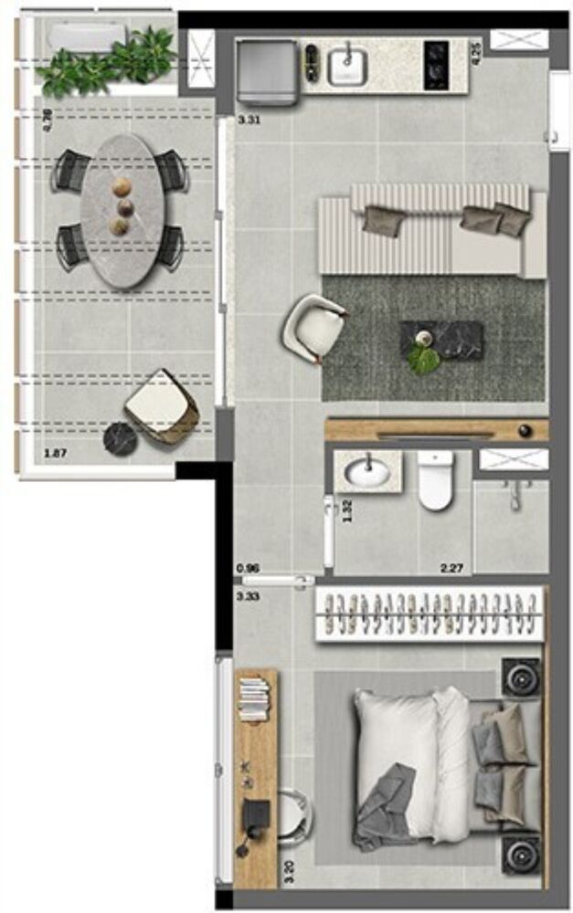 Apartamento, 1 quarto, 41 m² - Foto 5