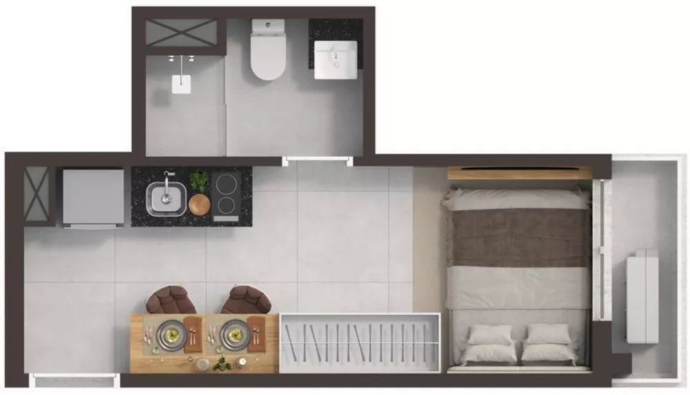 Apartamento, 1 quarto, 18 m² - Foto 6