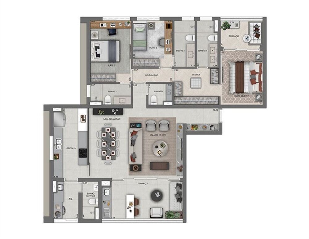 Apartamento, 3 quartos, 146 m² - Foto 2