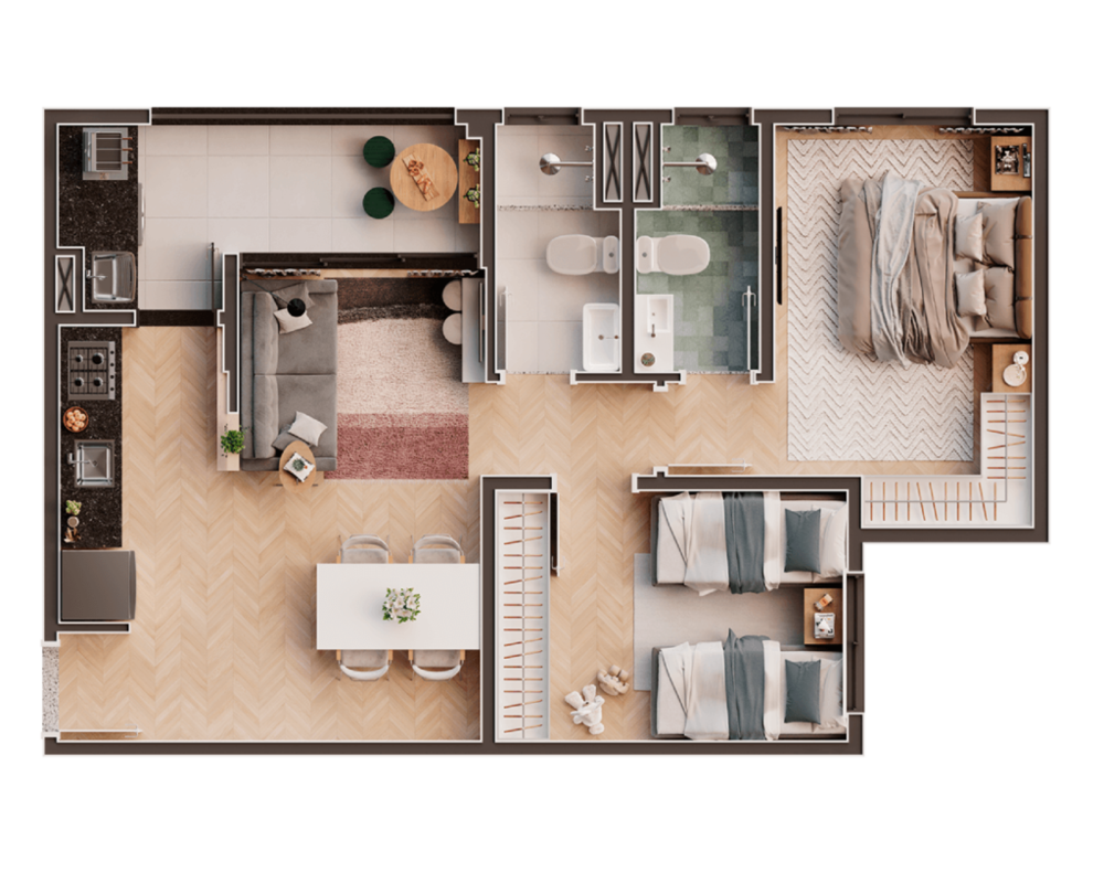 Apartamento, 2 quartos, 57 m² - Foto 8