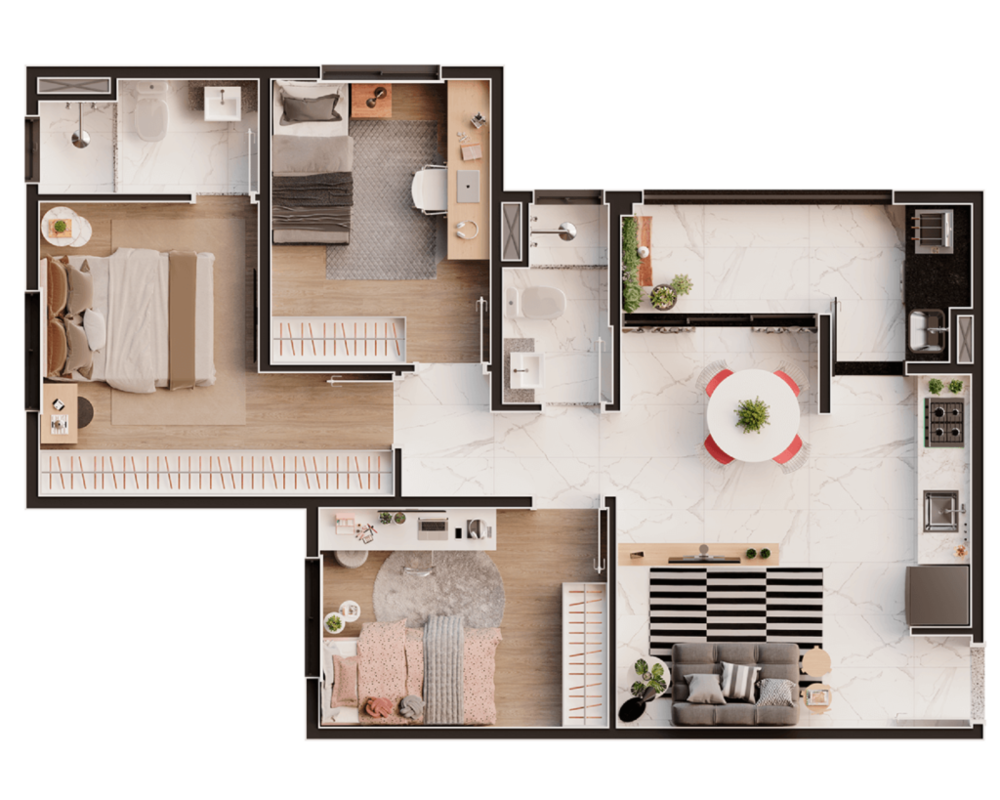 Apartamento, 2 quartos, 57 m² - Foto 3