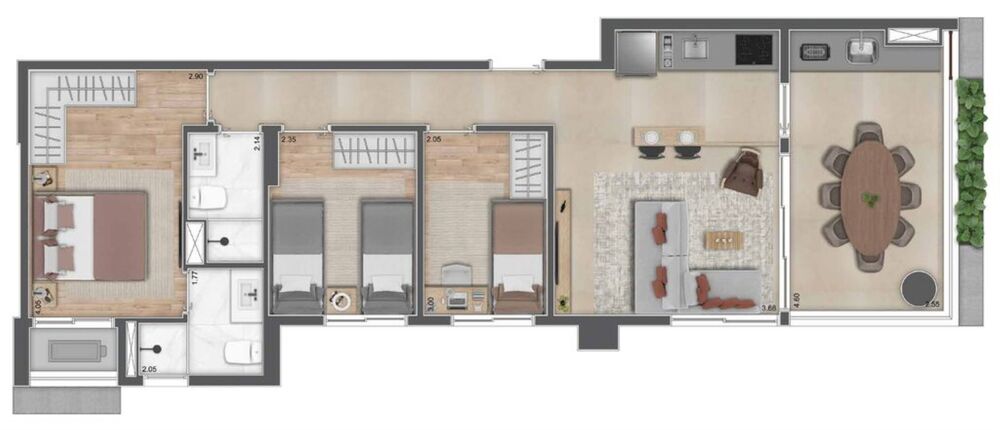 Apartamento, 2 quartos, 66 m² - Foto 12