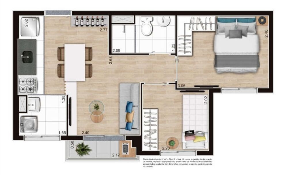 Apartamento, 2 quartos, 39 m² - Foto 16
