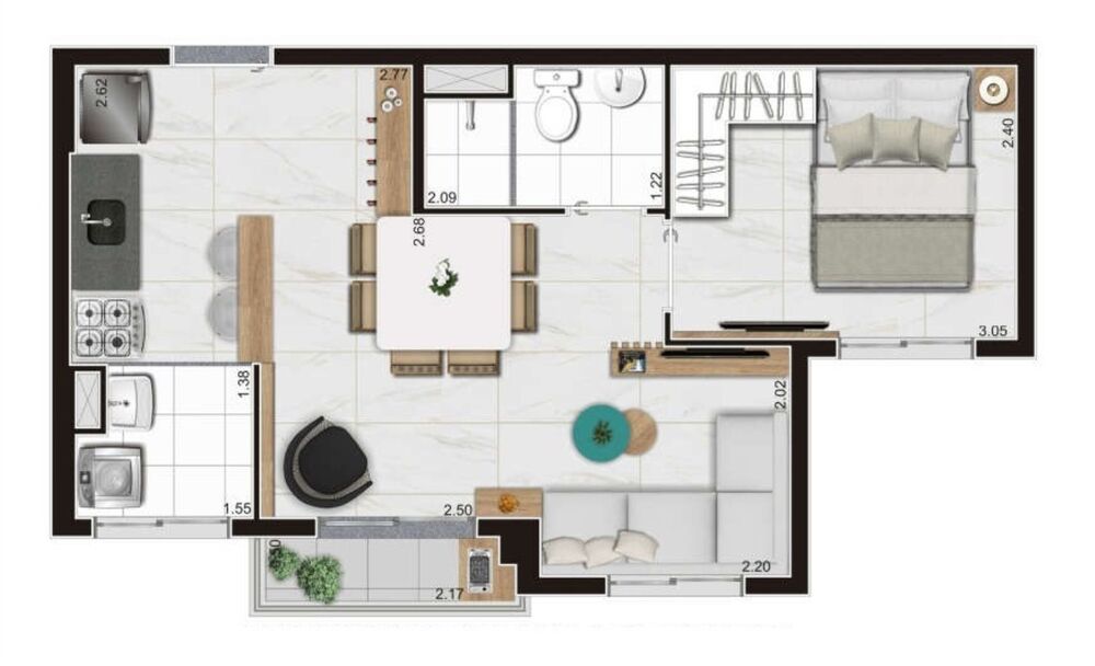 Apartamento, 2 quartos, 39 m² - Foto 17