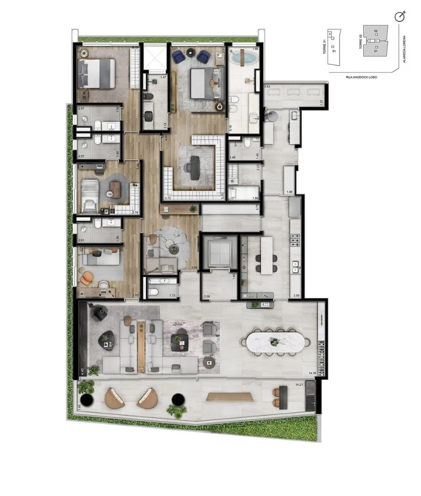 Apartamento, 4 quartos, 322 m² - Foto 13