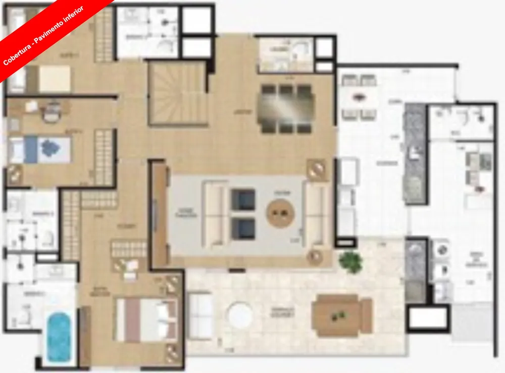 Cobertura, 3 quartos, 264 m² - Foto 2