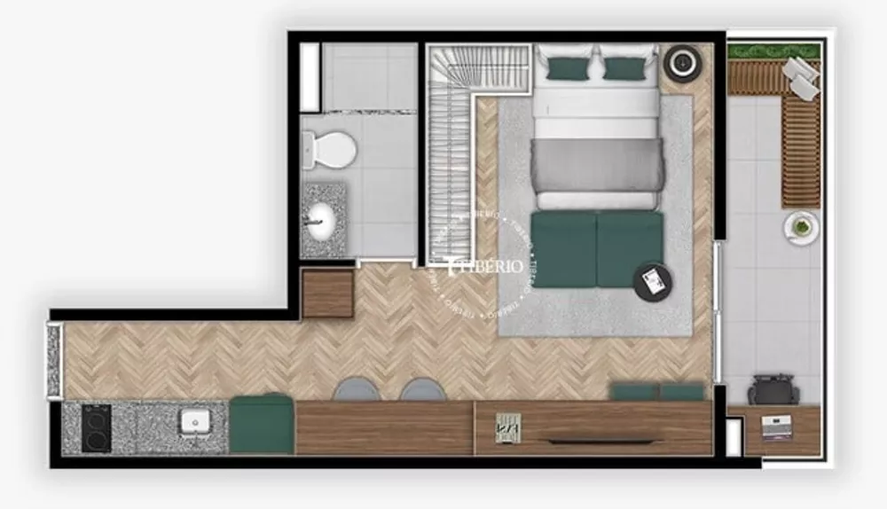 Kitnet-Studio, 34 m² - Foto 8