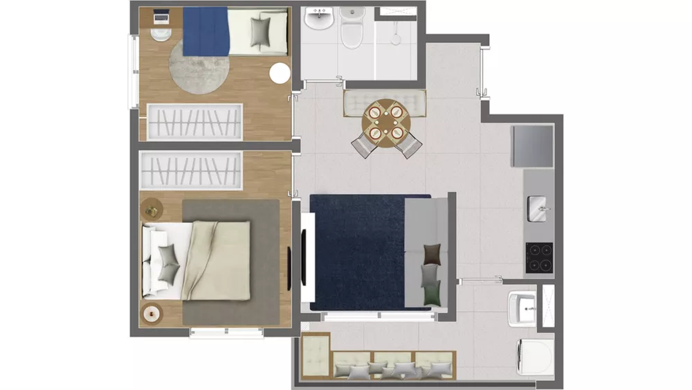 Apartamento, 2 quartos, 32 m² - Foto 3