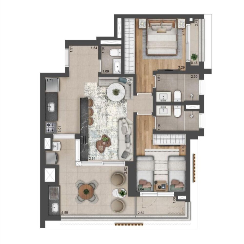 Apartamento, 2 quartos, 94 m² - Foto 9