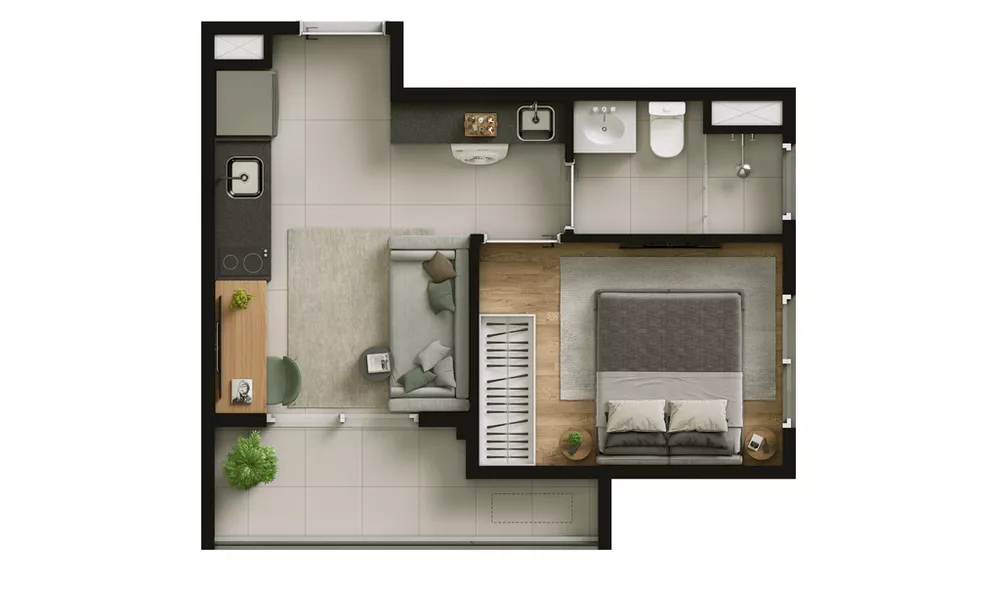 Apartamento, 1 quarto, 31 m² - Foto 2