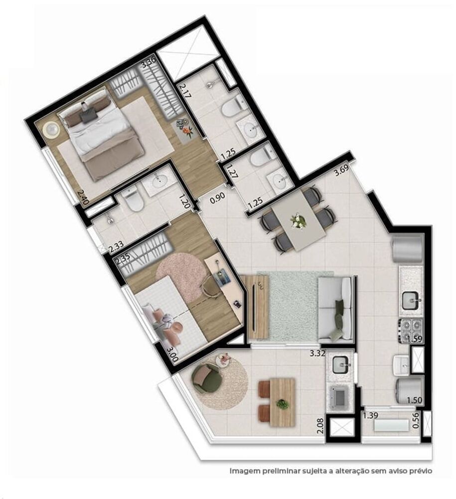 Apartamento, 3 quartos, 67 m² - Foto 5