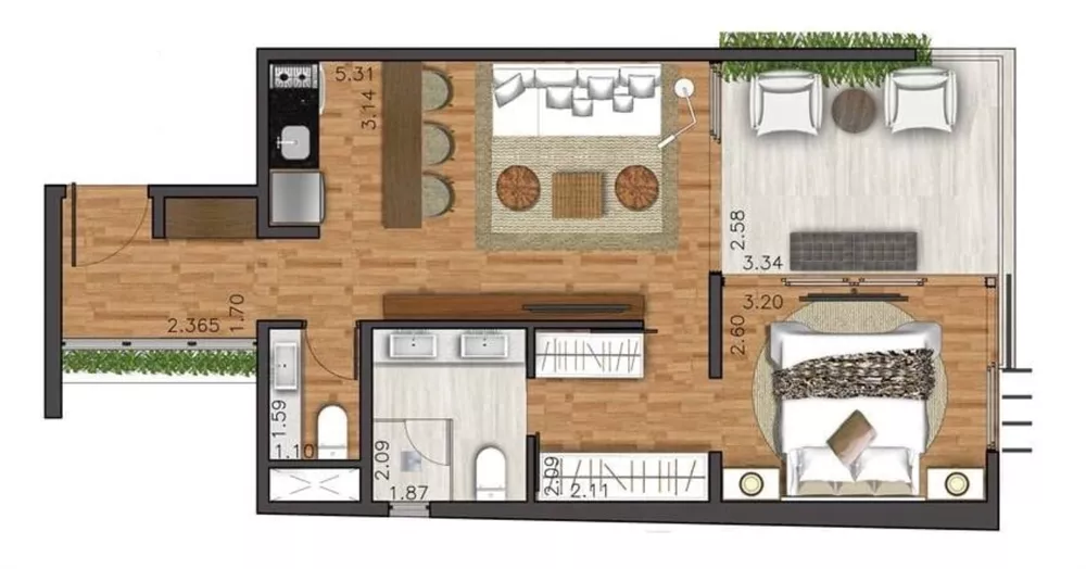 Apartamento, 1 quarto, 138 m² - Foto 8