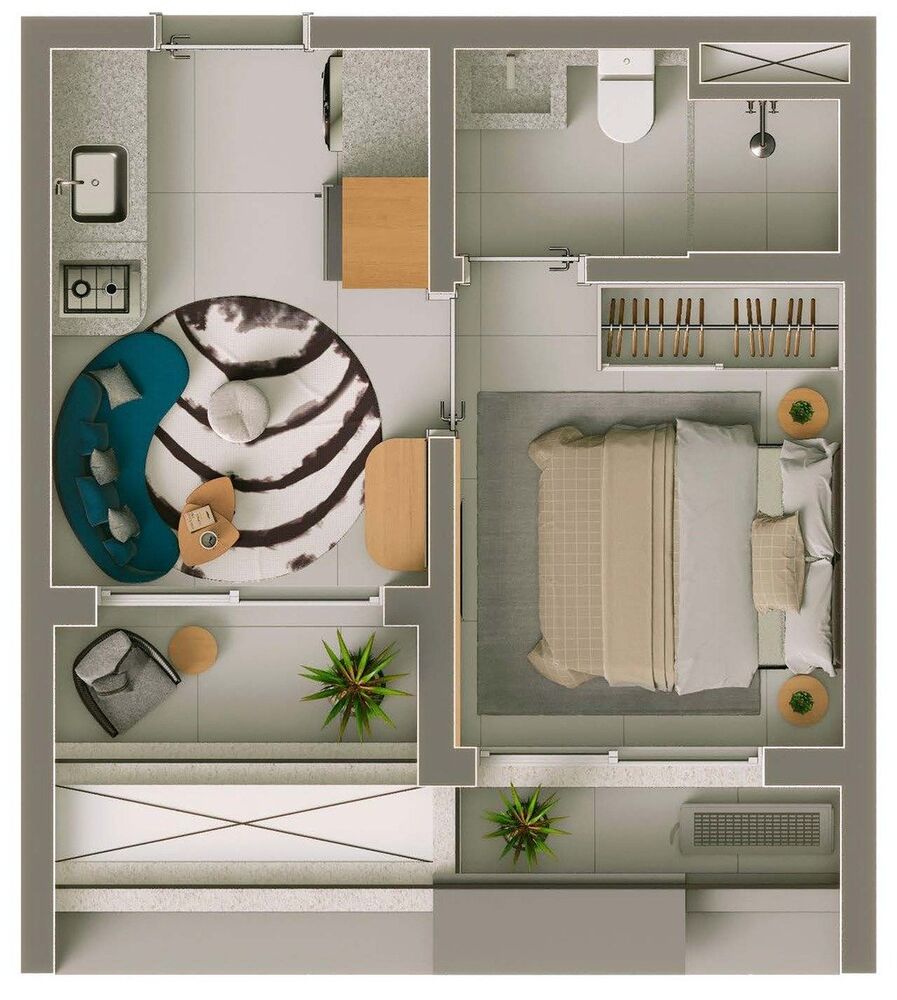 Apartamento, 1 quarto, 42 m² - Foto 3