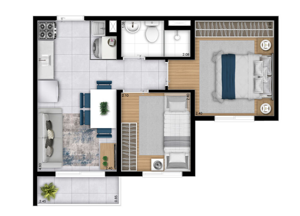 Apartamento, 2 quartos, 34 m² - Foto 11