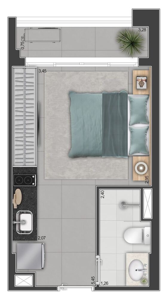 Apartamento, 1 quarto, 24 m² - Foto 4