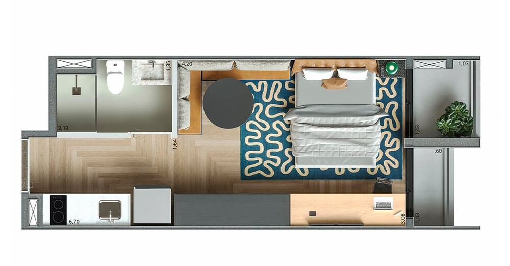Apartamento, 1 quarto, 55 m² - Foto 6