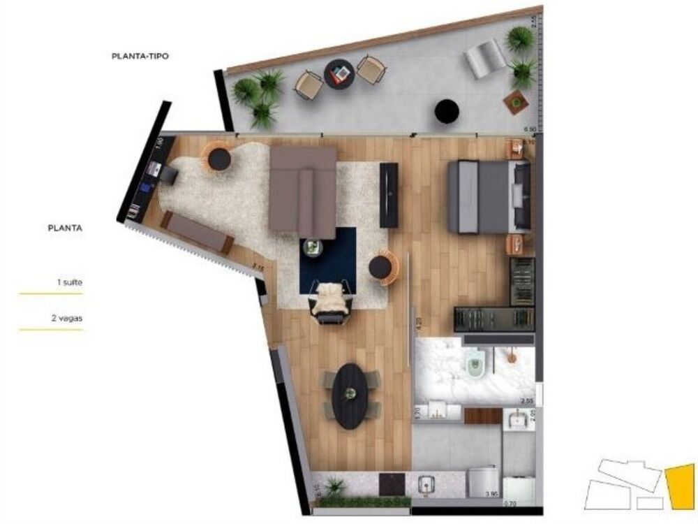 Apartamento, 1 quarto, 63 m² - Foto 15