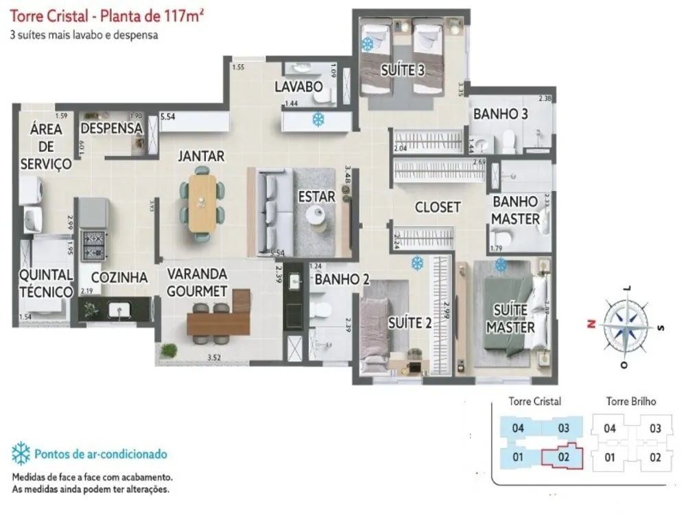 Apartamento, 3 quartos, 117 m² - Foto 2