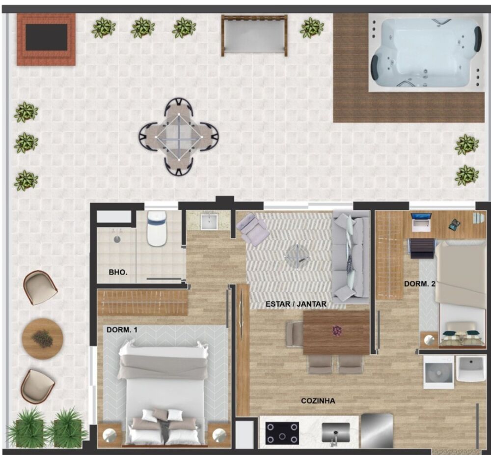 Apartamento, 2 quartos, 33 m² - Foto 1
