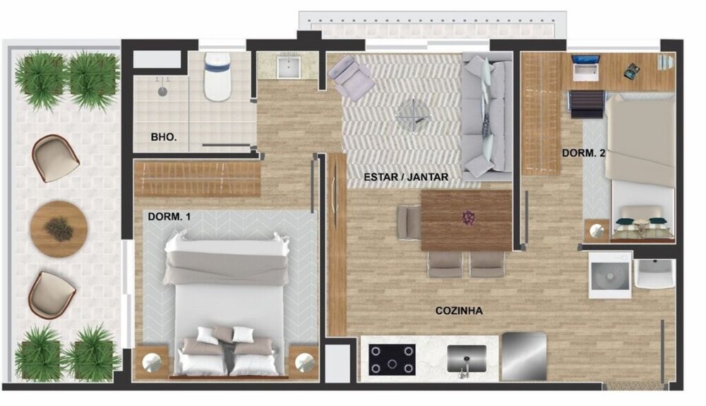 Apartamento, 2 quartos, 33 m² - Foto 4