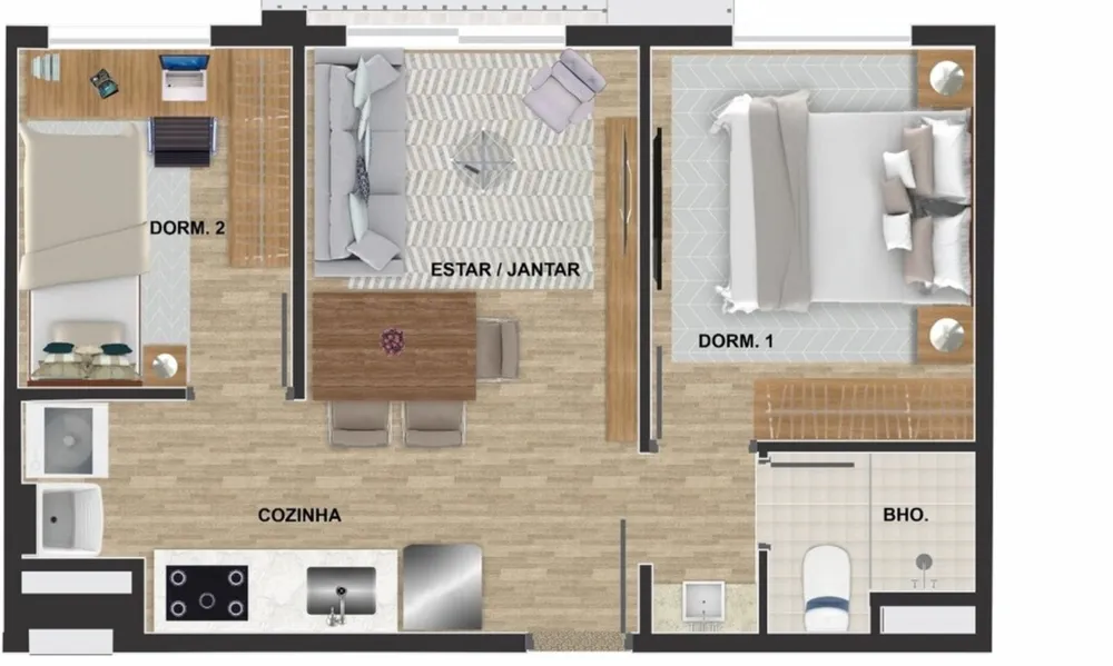 Apartamento, 2 quartos, 33 m² - Foto 9