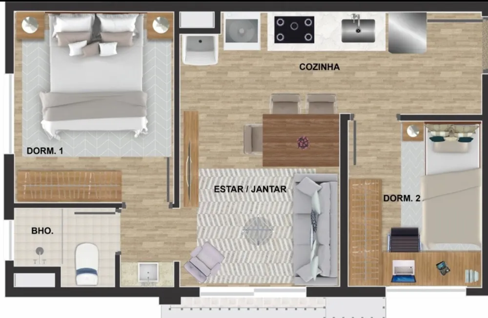 Apartamento, 2 quartos, 33 m² - Foto 10