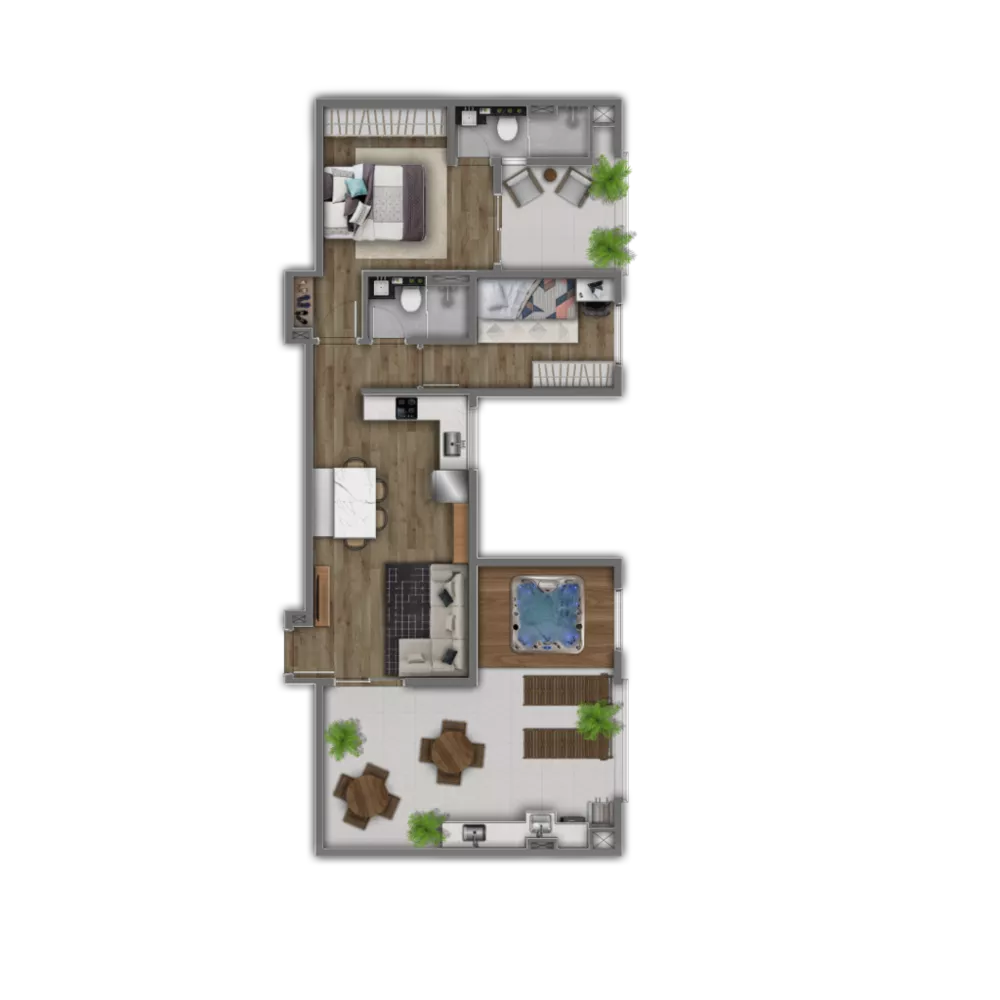 Apartamento, 2 quartos, 44 m² - Foto 2