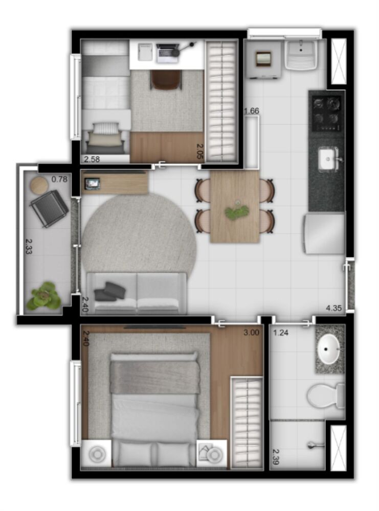 Apartamento, 1 quarto, 26 m² - Foto 6