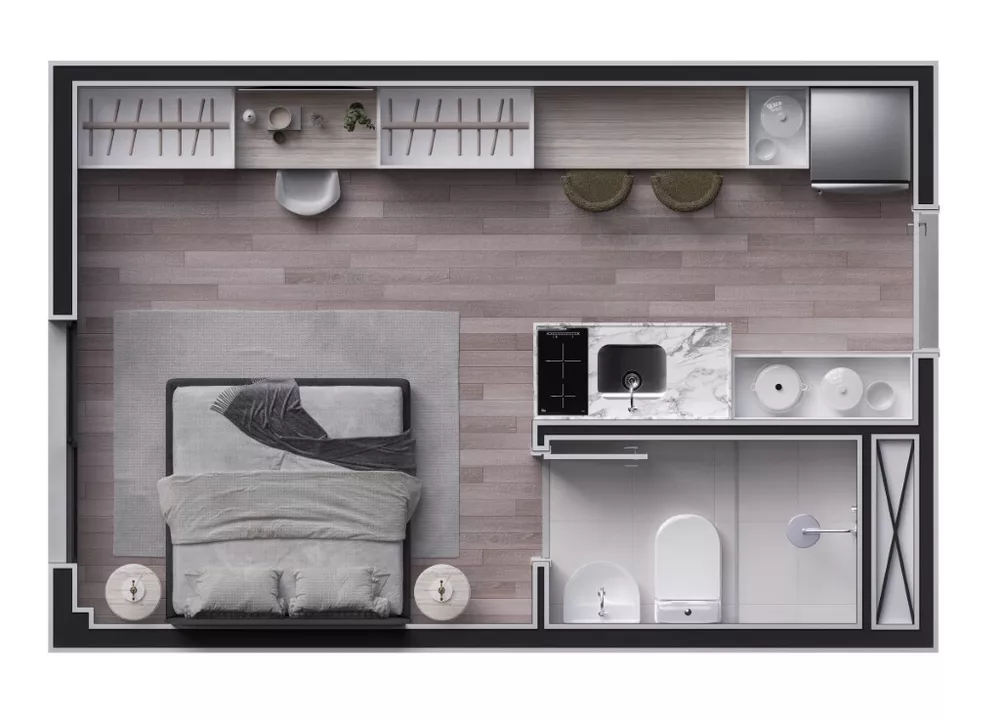 Apartamento, 1 quarto, 17 m² - Foto 8
