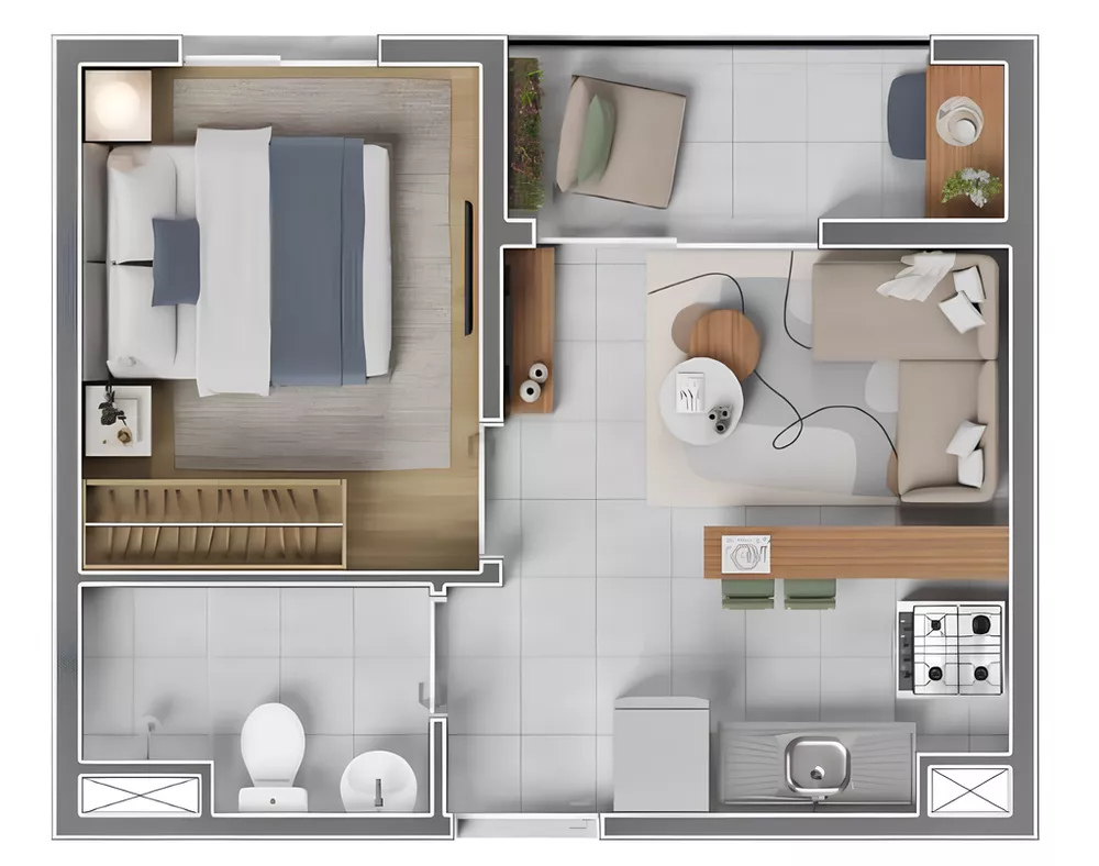 Apartamento, 1 quarto, 29 m² - Foto 8