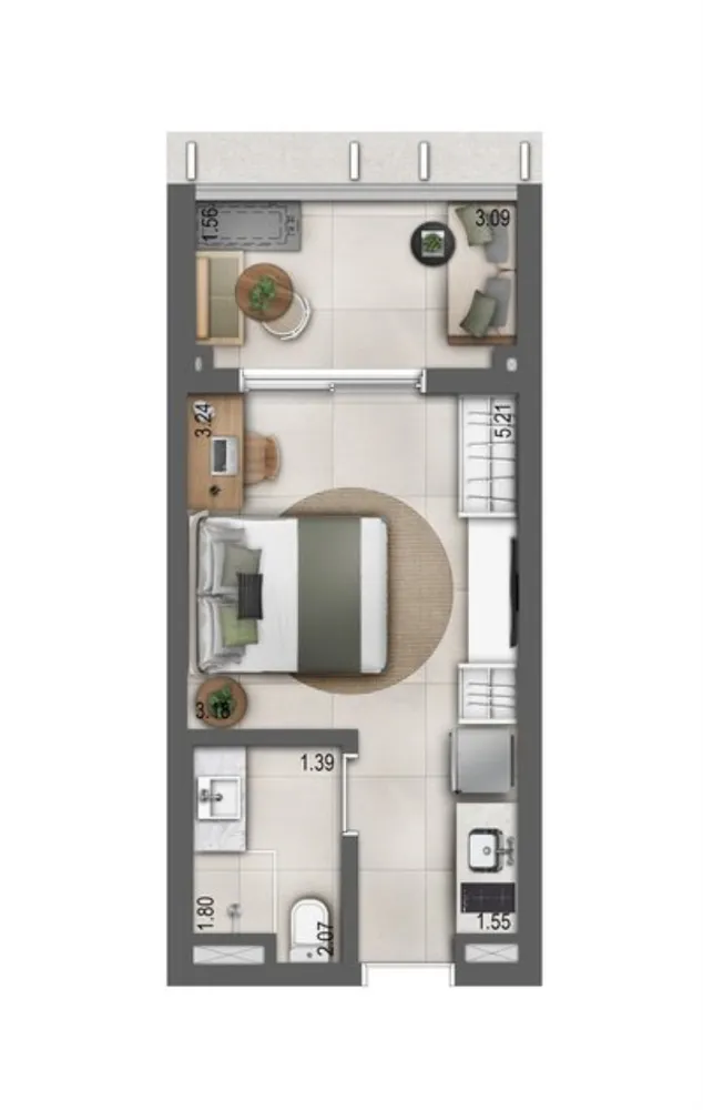 Kitnet-Studio, 49 m² - Foto 12