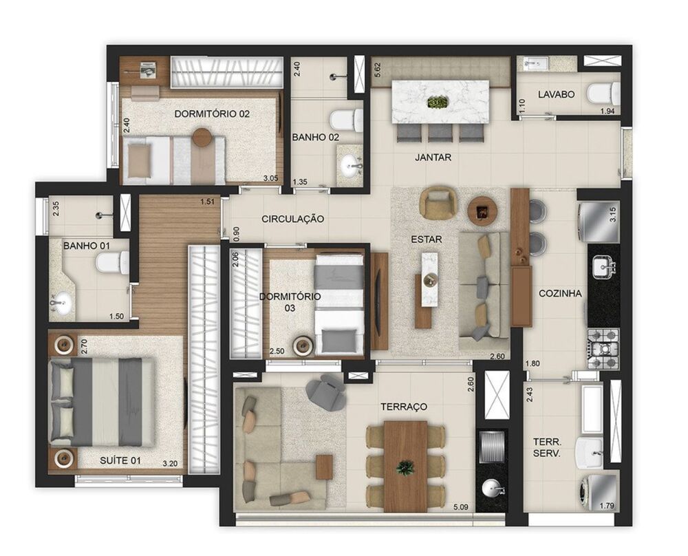 Apartamento, 2 quartos, 73 m² - Foto 5