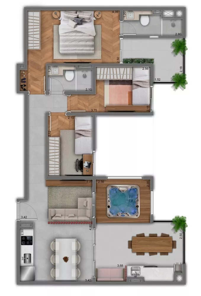 Apartamento, 3 quartos, 60 m² - Foto 28