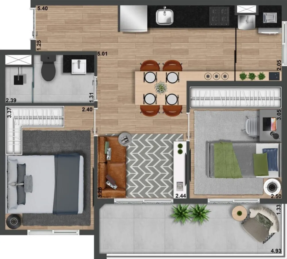 Apartamento, 1 quarto, 39 m² - Foto 4