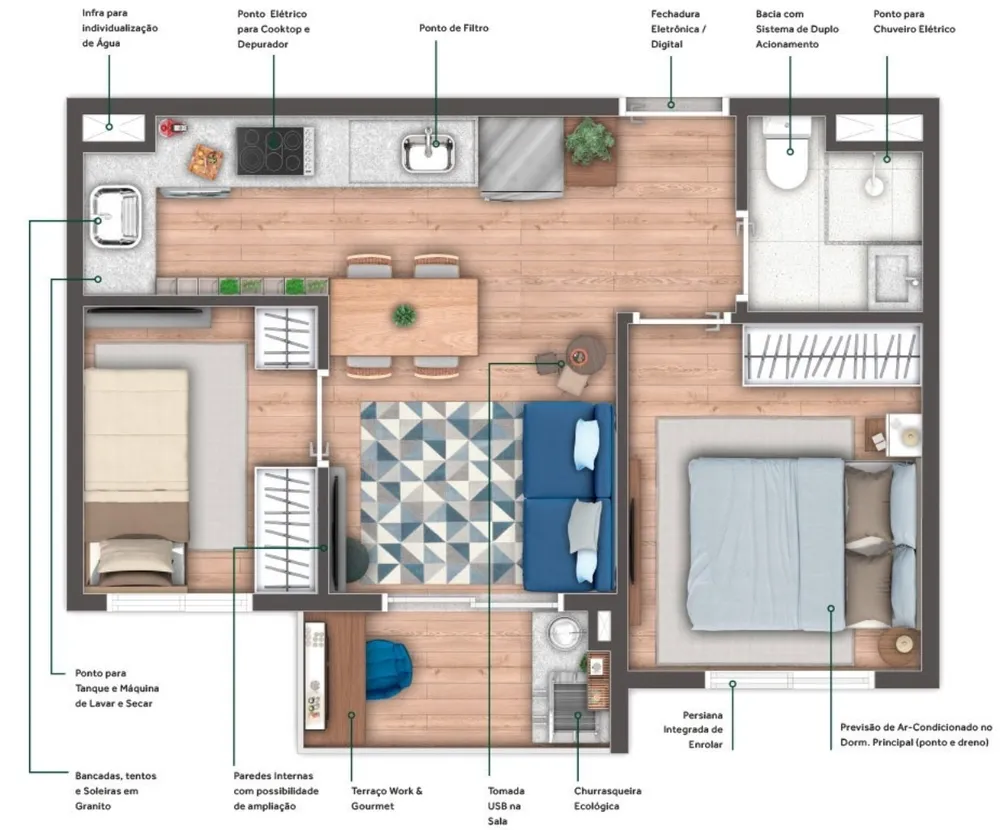 Apartamento, 2 quartos, 40 m² - Foto 11