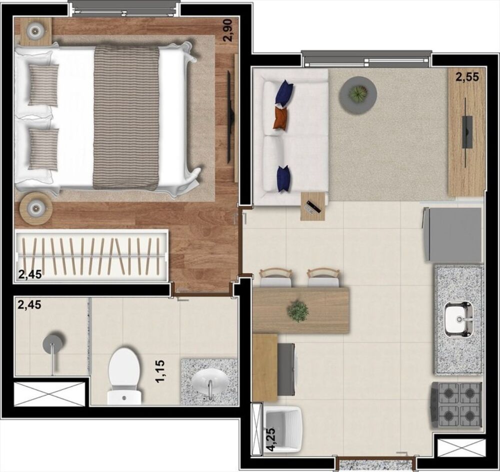Apartamento, 1 quarto, 24 m² - Foto 8