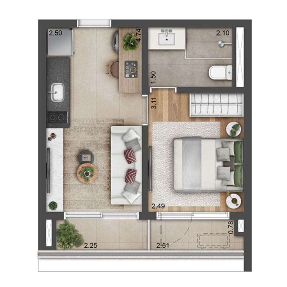 Apartamento, 1 quarto, 64 m² - Foto 15