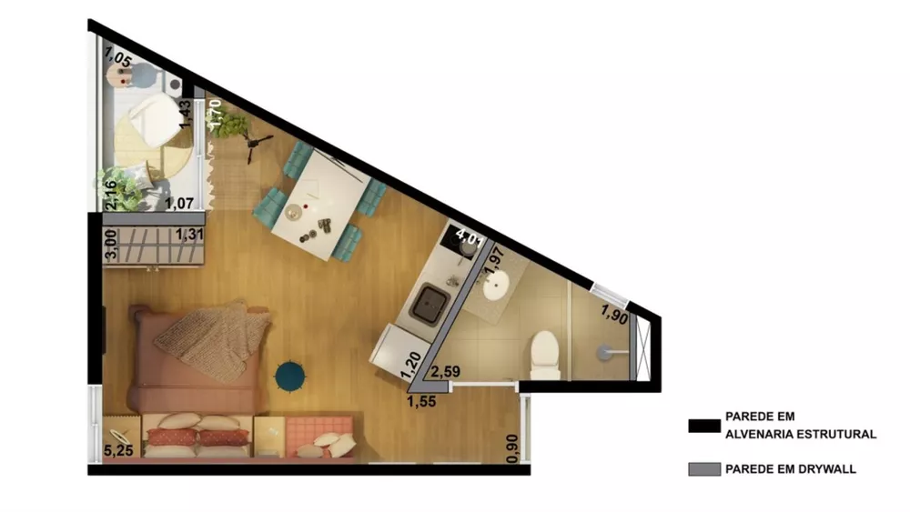 Apartamento, 1 quarto, 25 m² - Foto 21