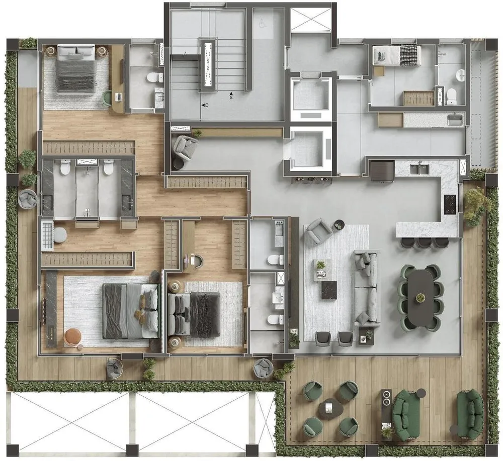 Cobertura, 3 quartos, 491 m² - Foto 3