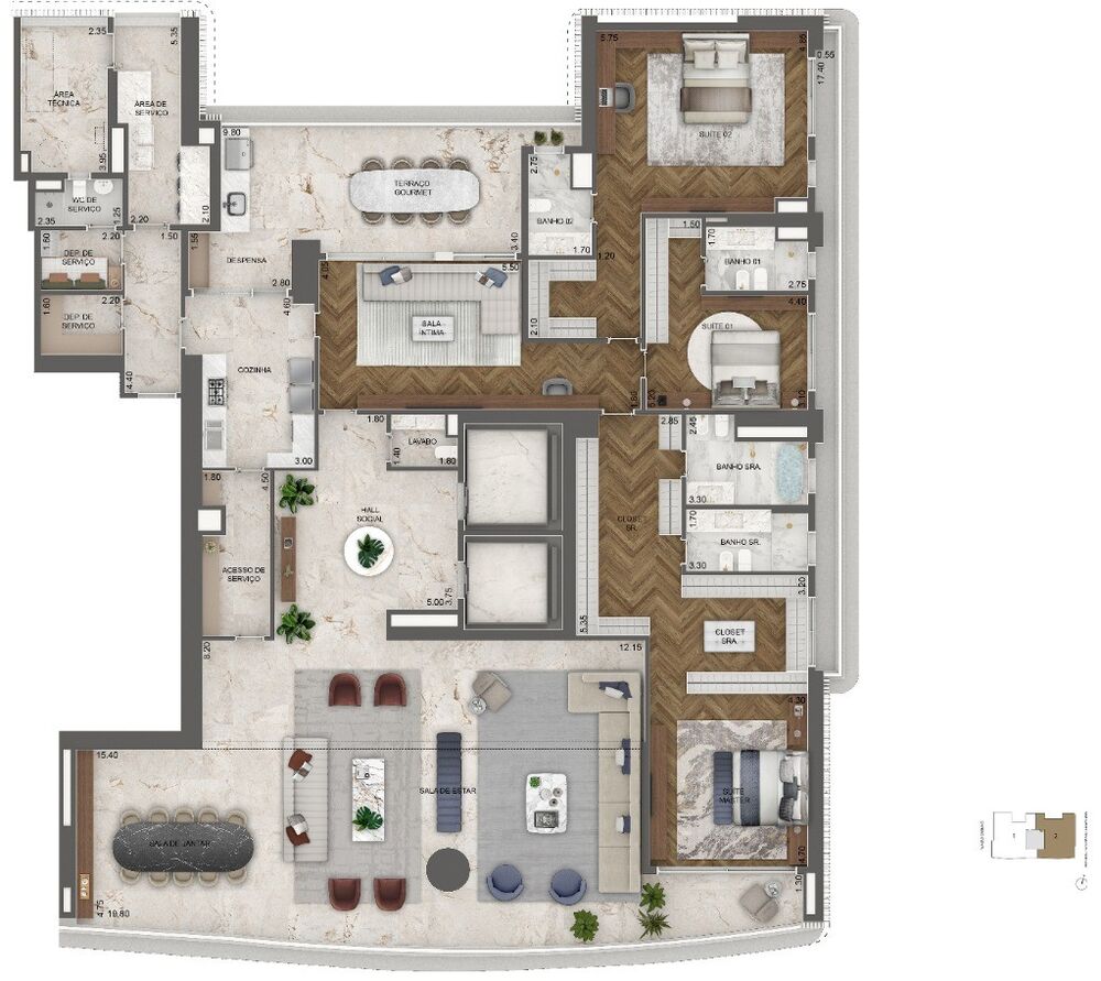 Cobertura à venda com 4 quartos, 695m² - Foto 3
