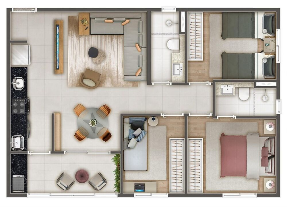 Apartamento, 3 quartos, 64 m² - Foto 4