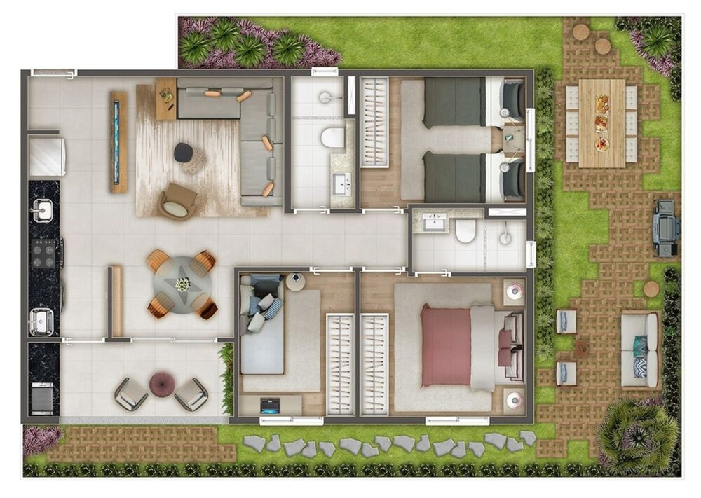 Apartamento, 3 quartos, 64 m² - Foto 2