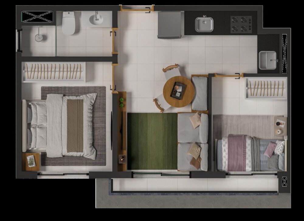 Apartamento, 2 quartos, 34 m² - Foto 4