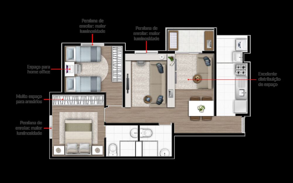 Apartamento, 2 quartos, 57 m² - Foto 15