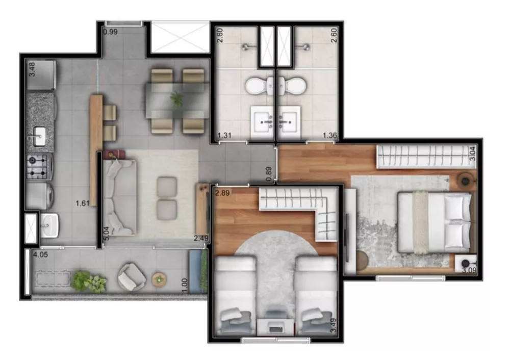 Apartamento, 3 quartos, 95 m² - Foto 1
