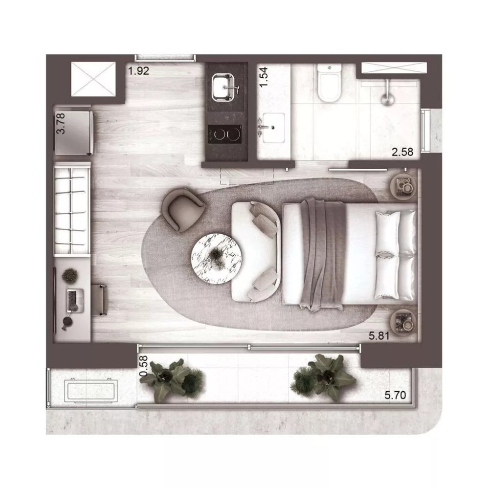 Apartamento, 1 quarto, 53 m² - Foto 10