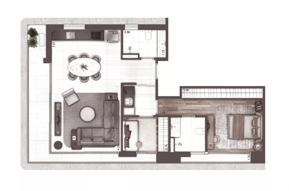 Apartamento, 1 quarto, 53 m² - Foto 12