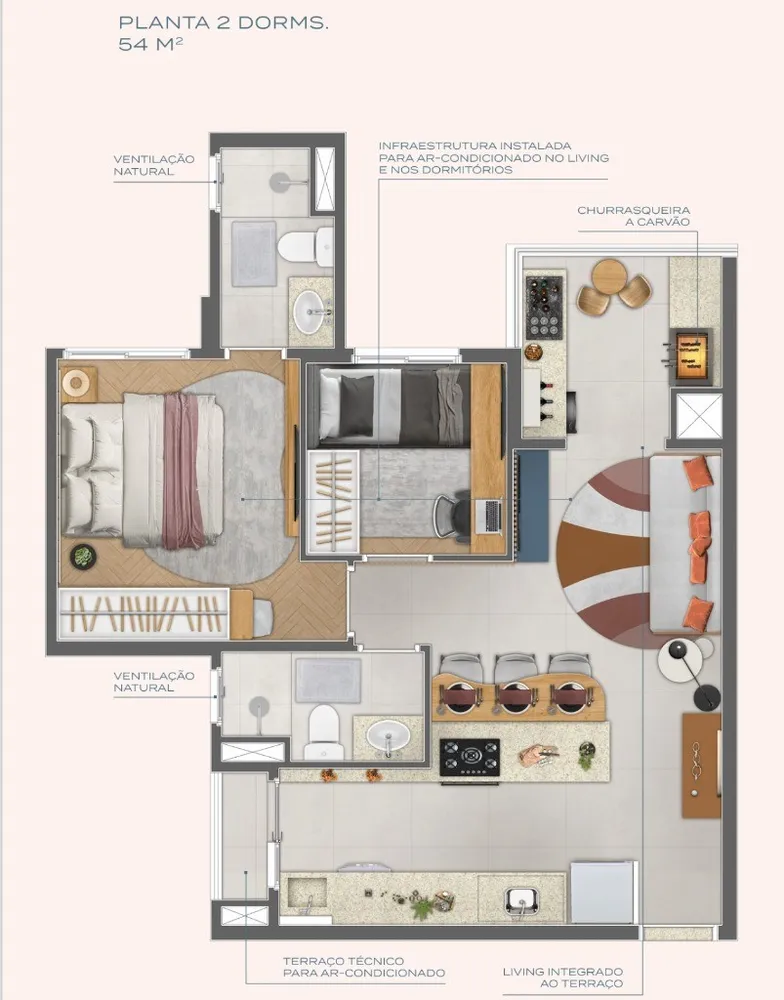 Apartamento, 2 quartos, 54 m² - Foto 20