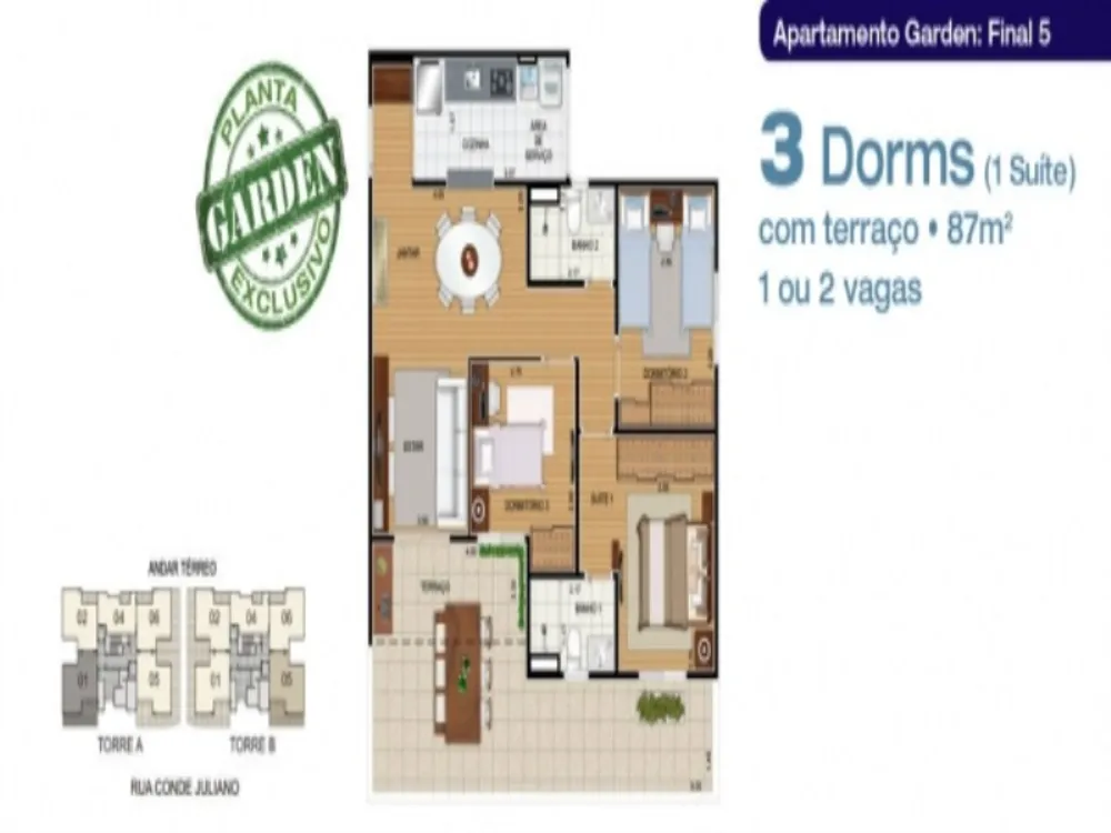 Apartamento, 2 quartos, 55 m² - Foto 1